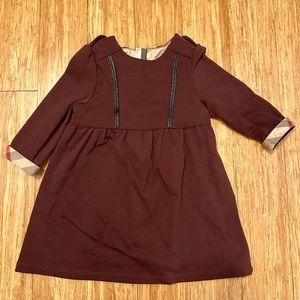 Maroon Burberry kids dress 18M